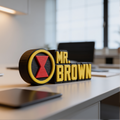 Personalized Black Widow Desk Name Plate