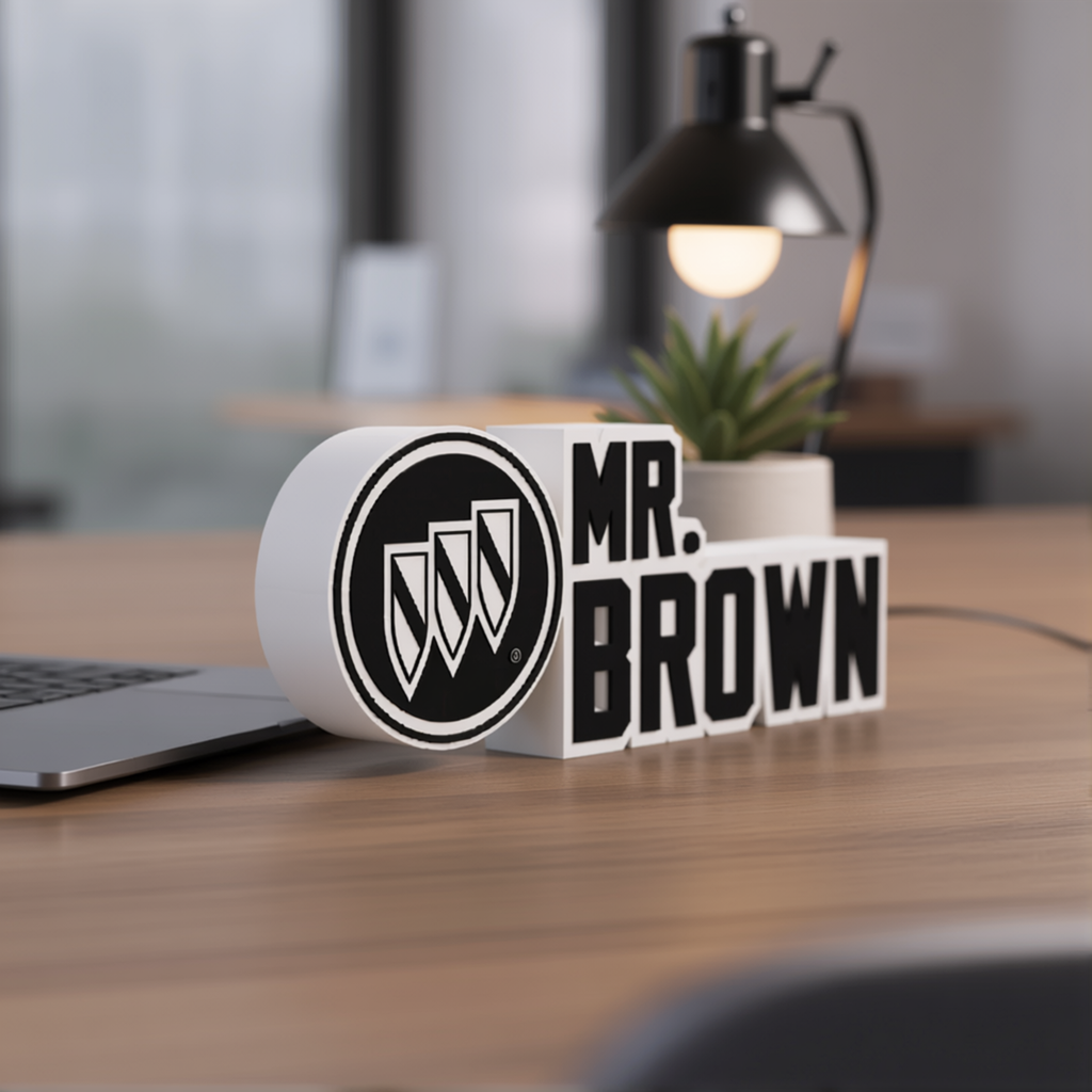 Personalized Buick Desk Name Plate