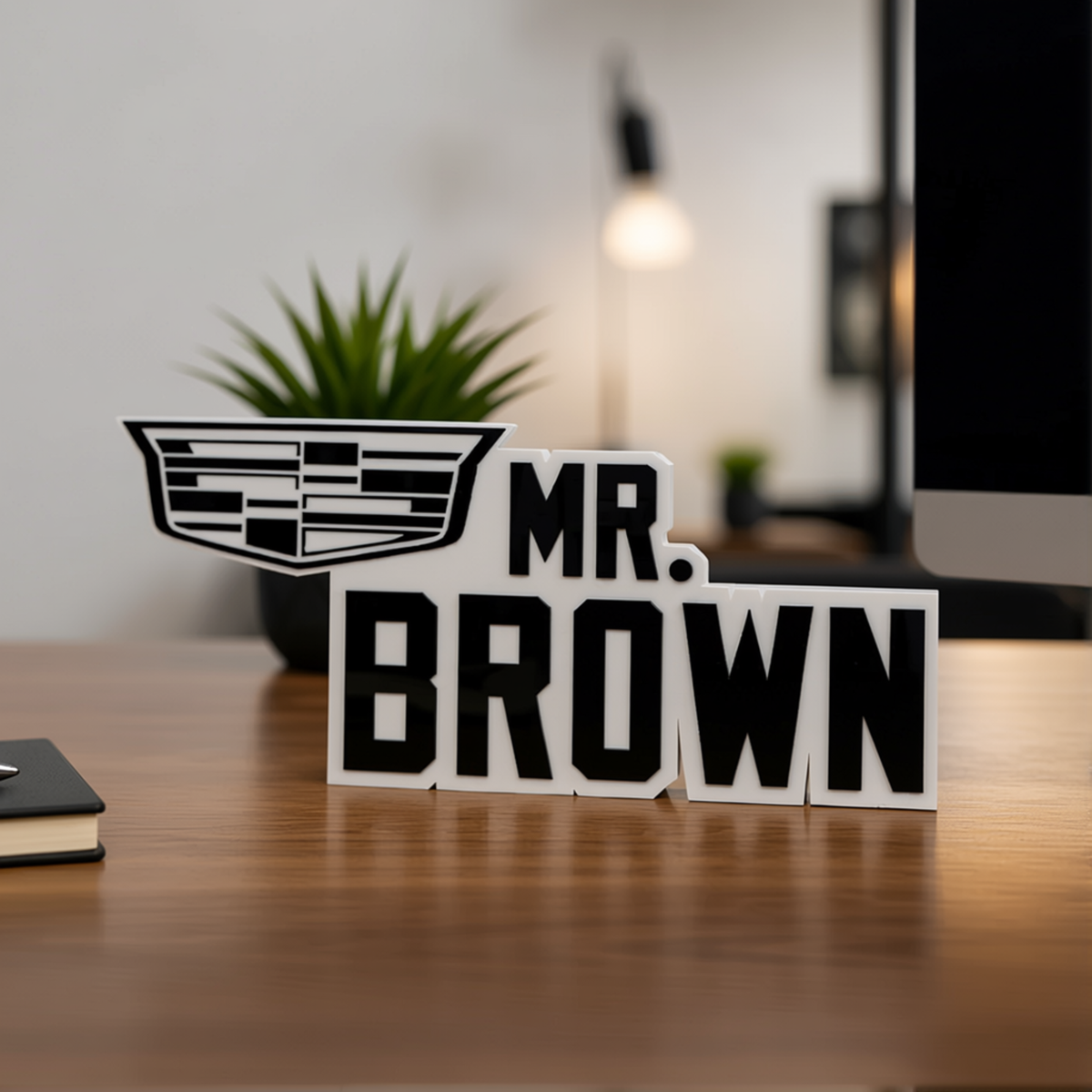 Personalized Cadillac F1 Team Desk Name Plate