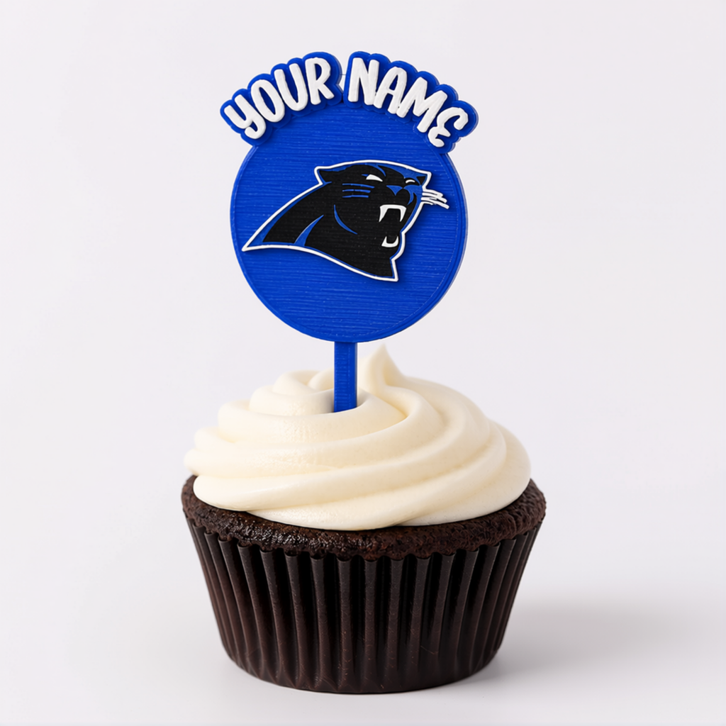 Carolina Panthers Cupcake Topper