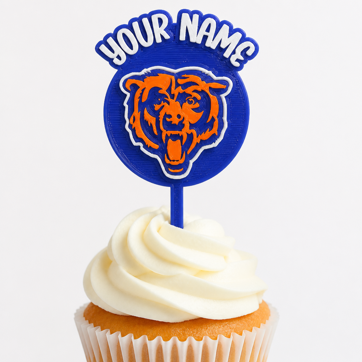 Chicago Bears Cupcake Topper