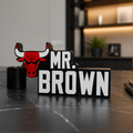 Personalized Chicago Bulls Basketball Desk Name Plate