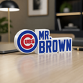 Chicago Cubs Desk Name Plate