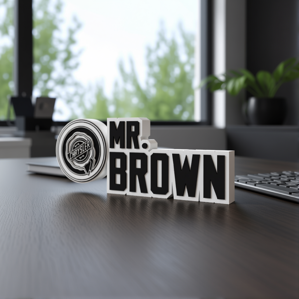Personalized Chrysler Desk Name Plate