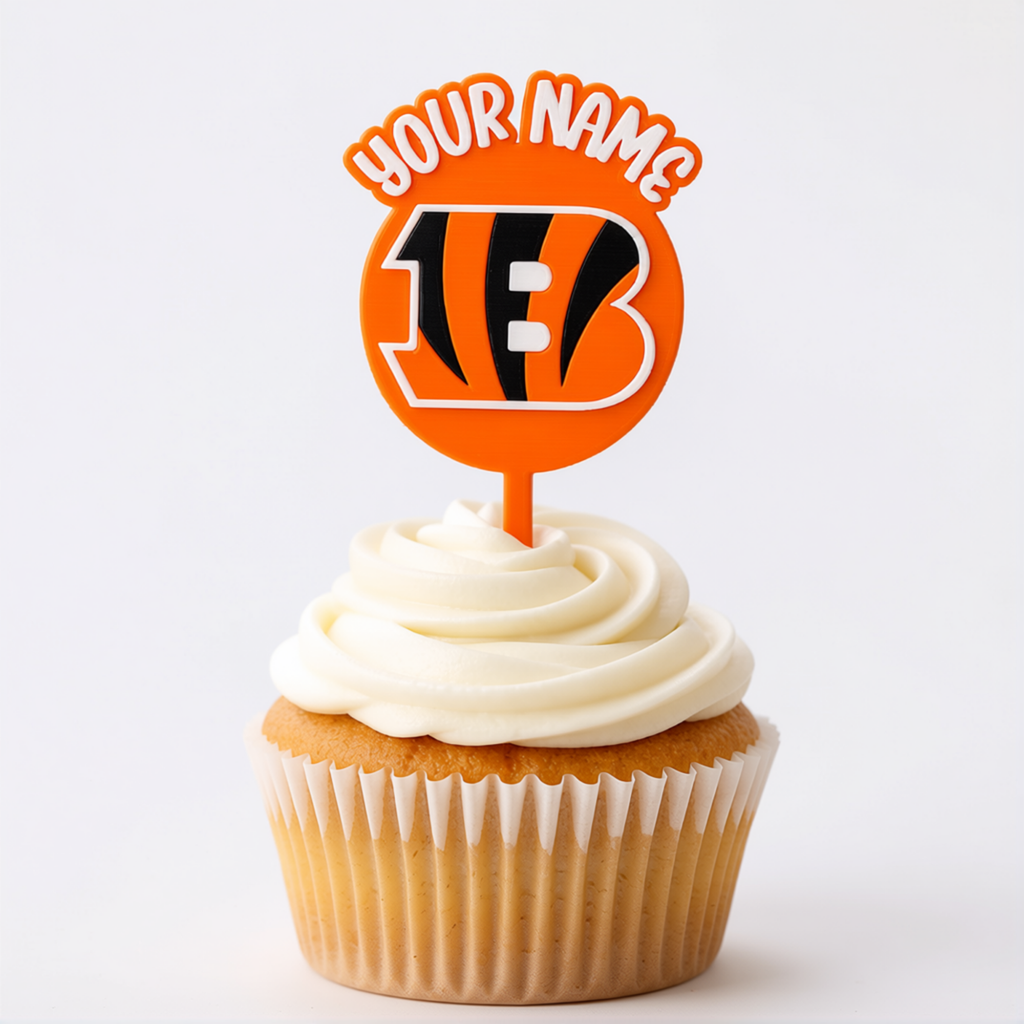 Cincinnati Bengals Cupcake Topper