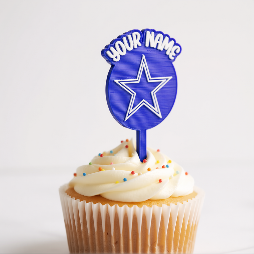 Dallas Cowboys Cupcake Topper