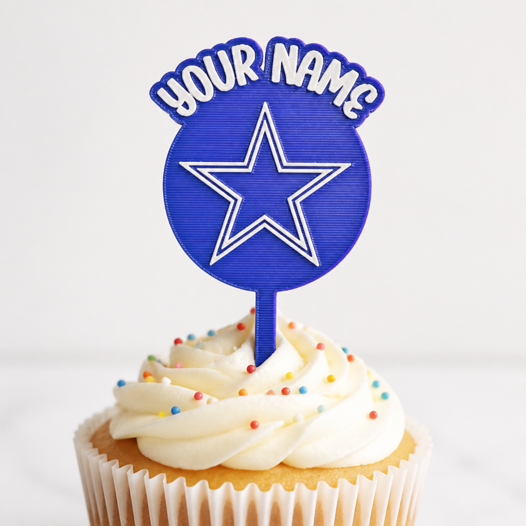 Dallas Cowboys Cupcake Topper
