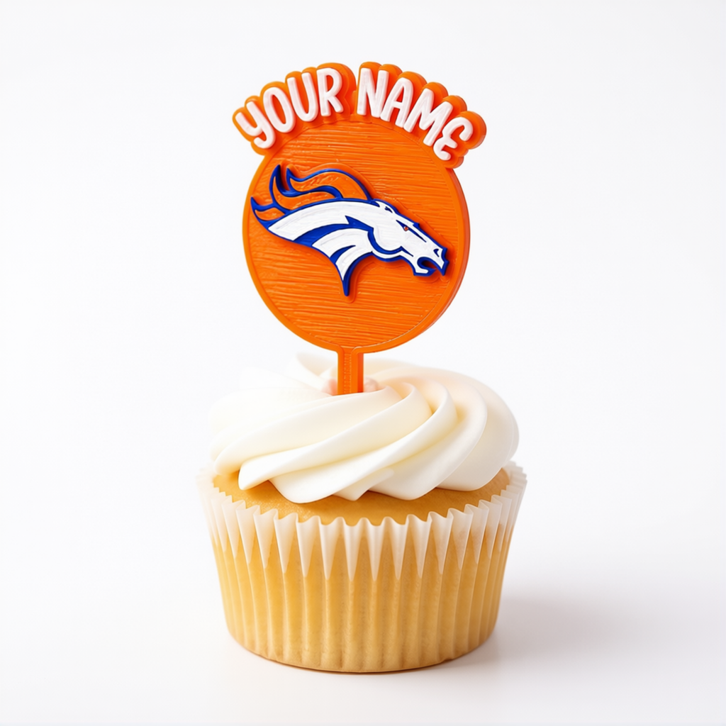 Denver Broncos Cupcake Topper