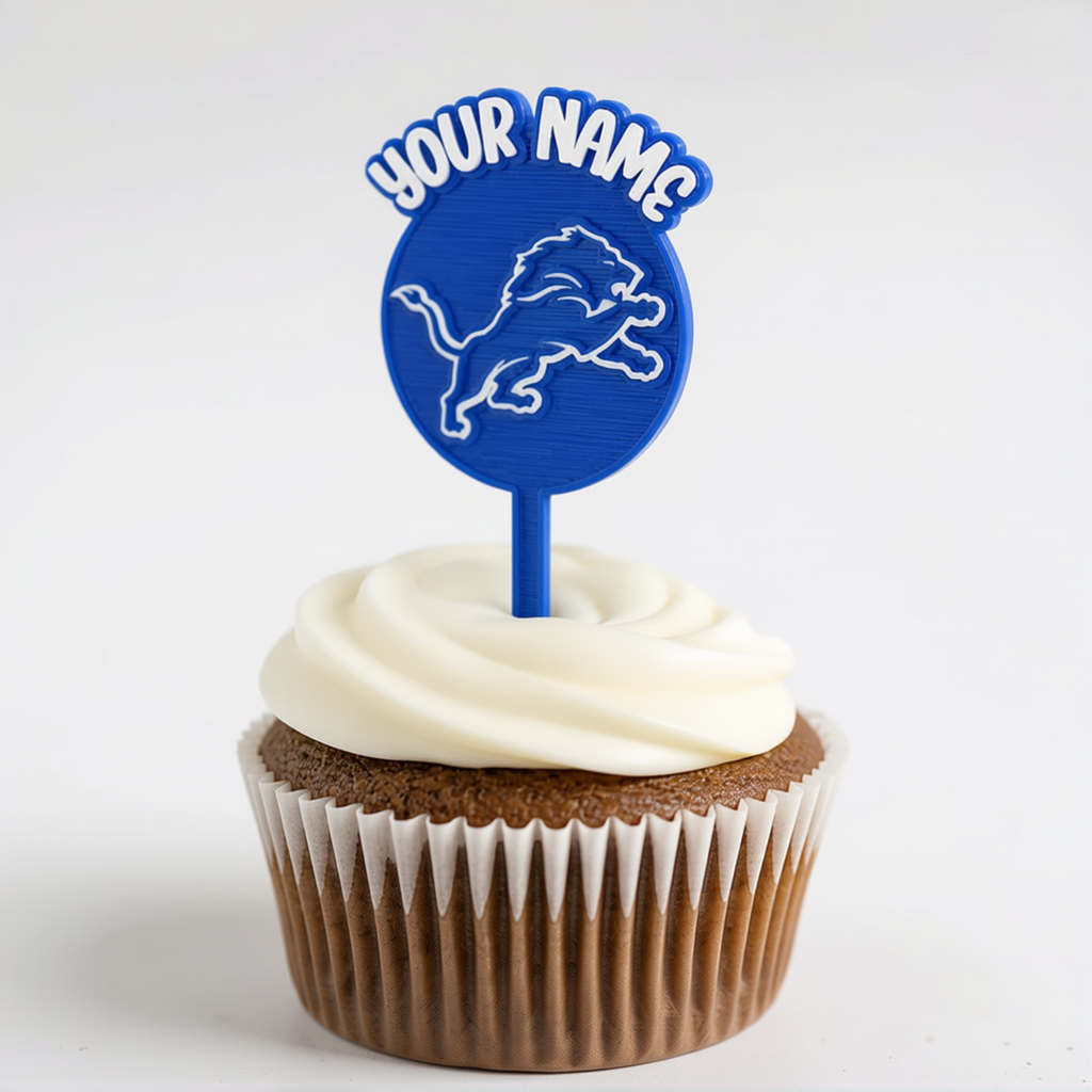 Detroit Lions Cupcake Topper