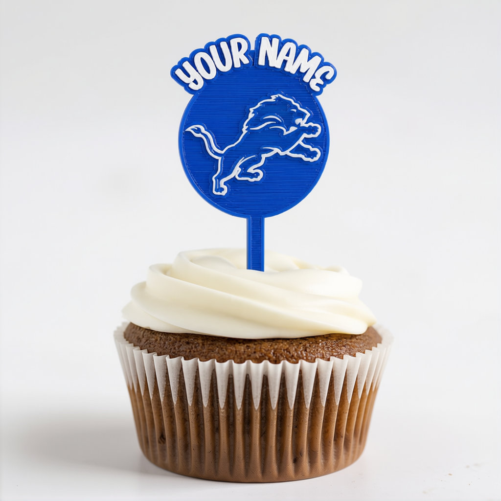 Detroit Lions Cupcake Topper