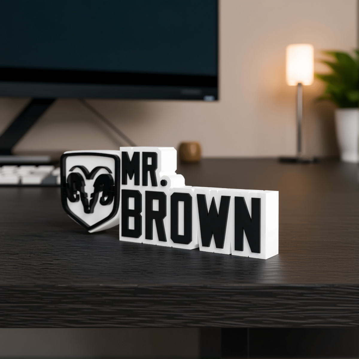 Personalized Dodge Desk Name Plate