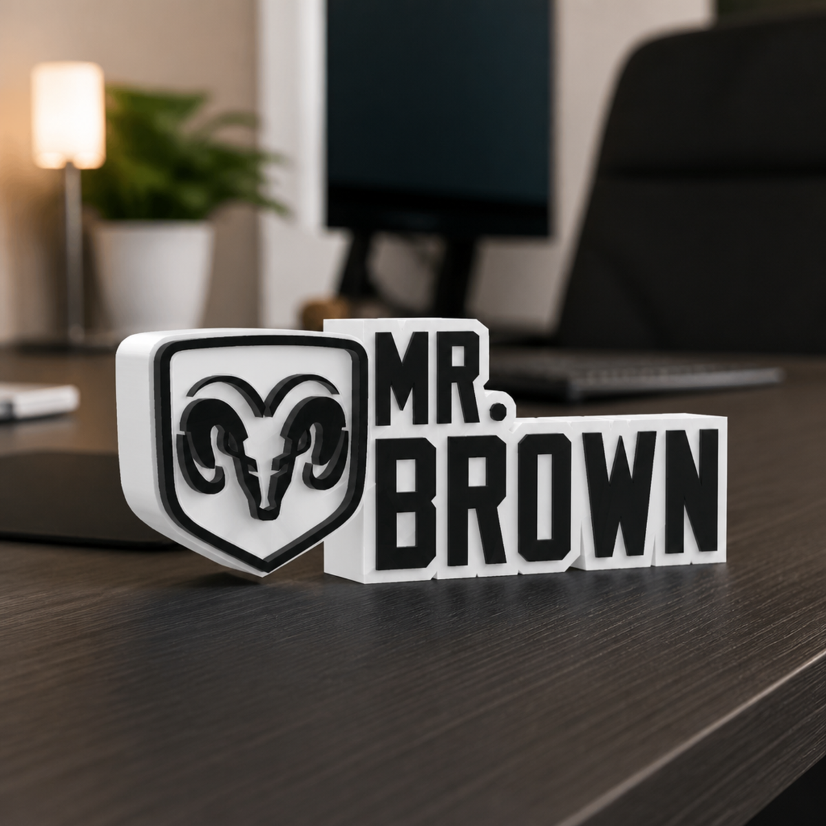 Personalized Dodge Desk Name Plate