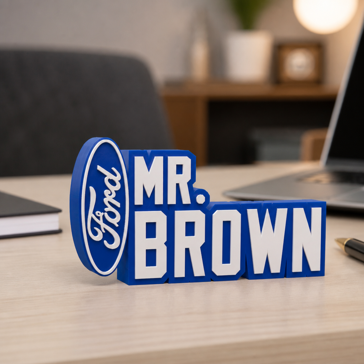Personalized Ford Desk Name Plate