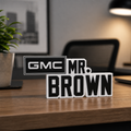 Personalized GMC Desk Name Plate