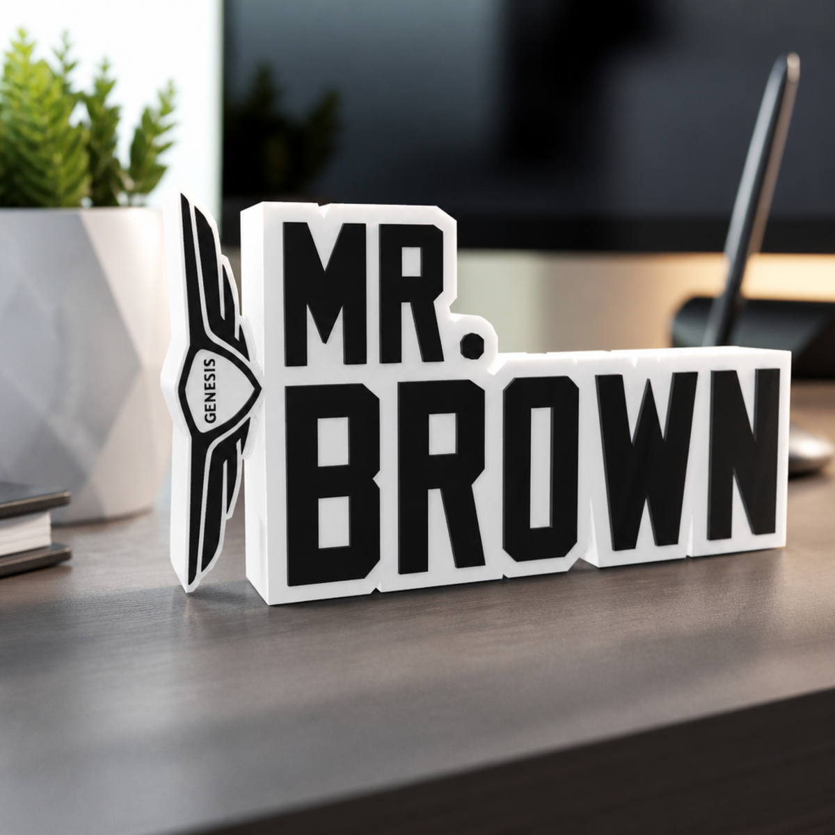 Personalized Genesis Desk Name Plate