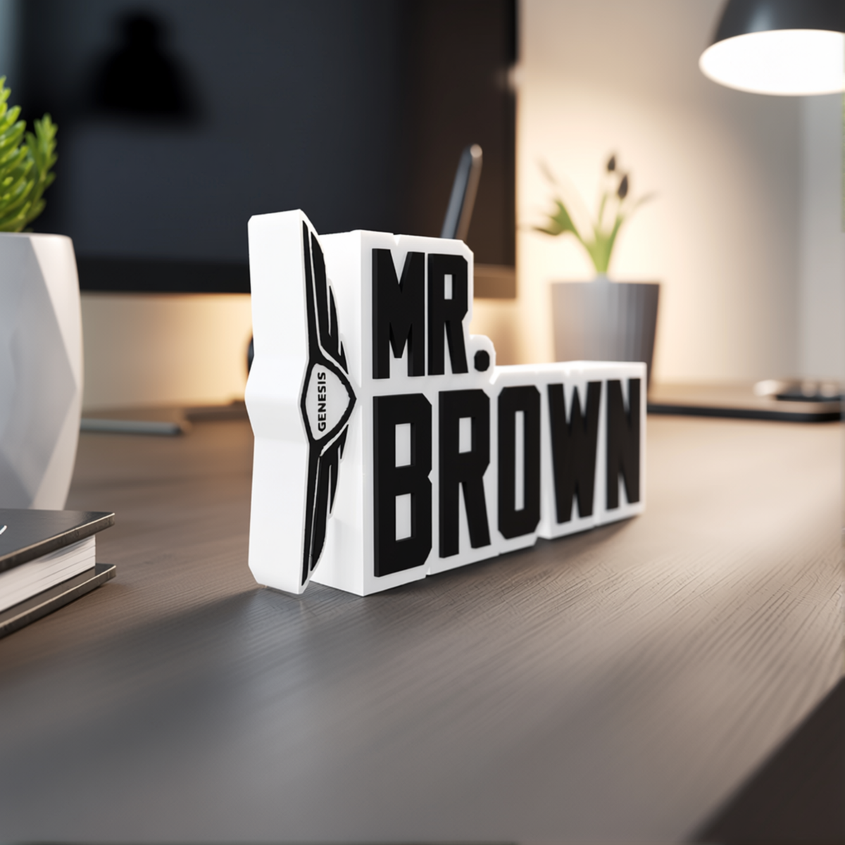 Personalized Genesis Desk Name Plate