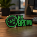Personalized Green Arrow Desk Name Plate