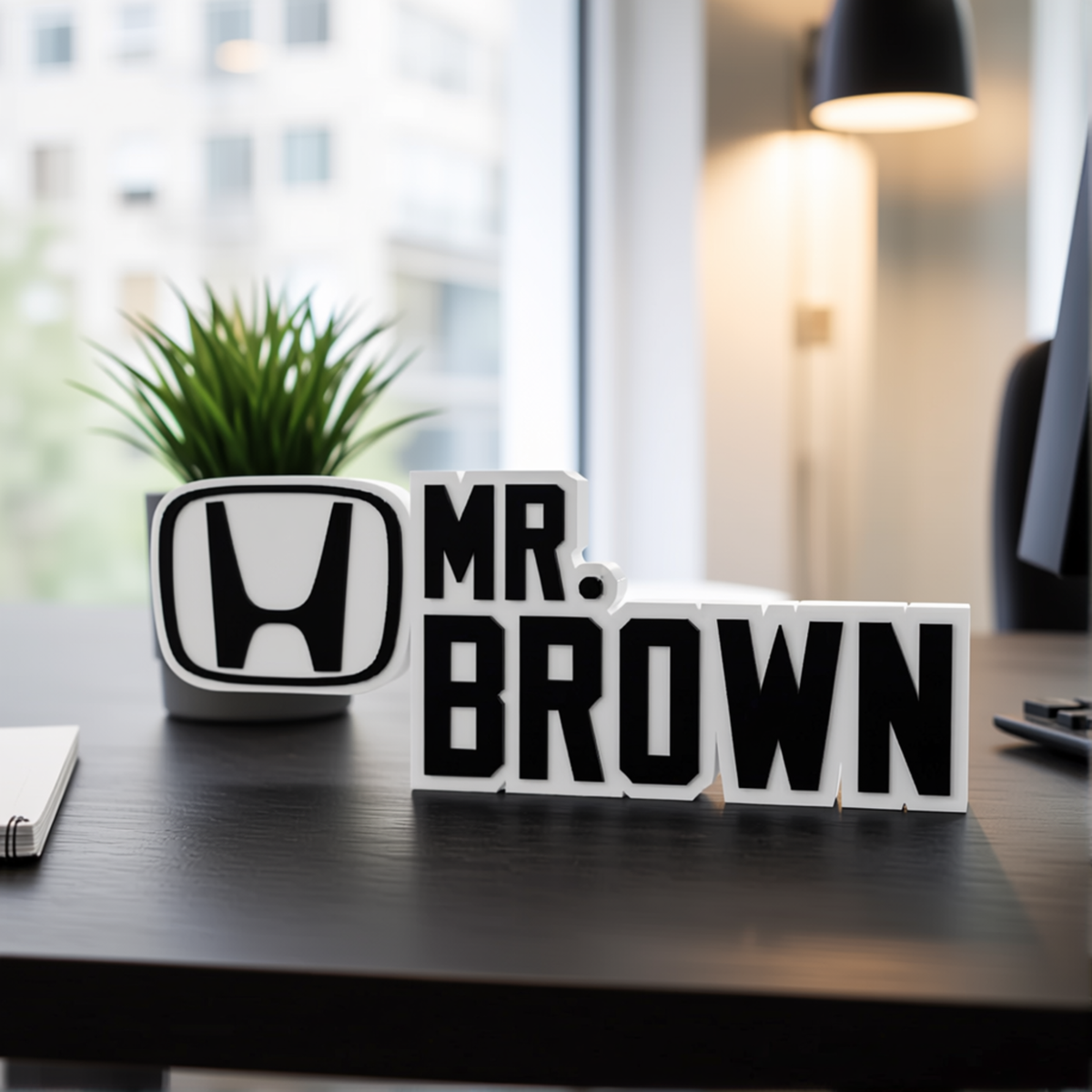 Personalized Honda Desk Name Plate