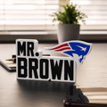 NEW ENGLAND PATRIOTS DESK NAME PLATE