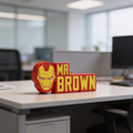 Personalized Iron Man Desk Name Plate