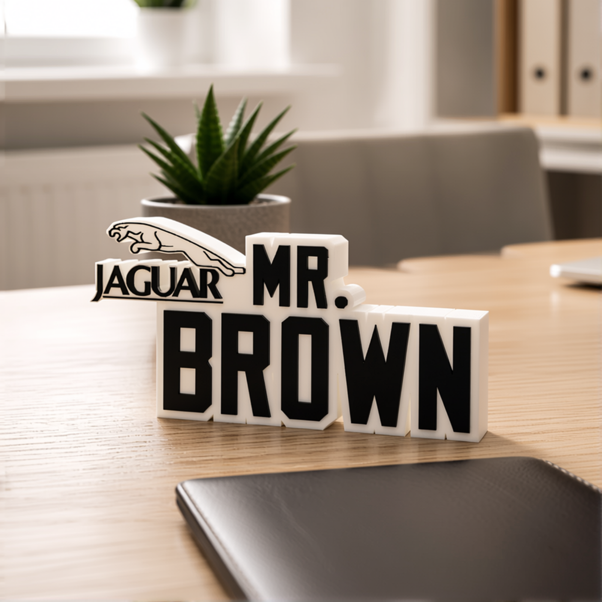 Personalized Jaguar Desk Name Plate