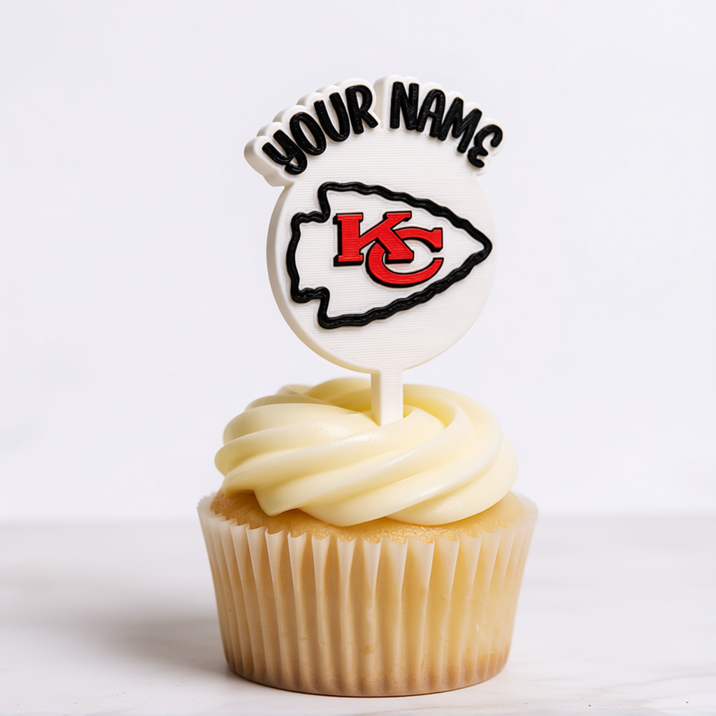 Kansas City Chiefs Cupcake Topper