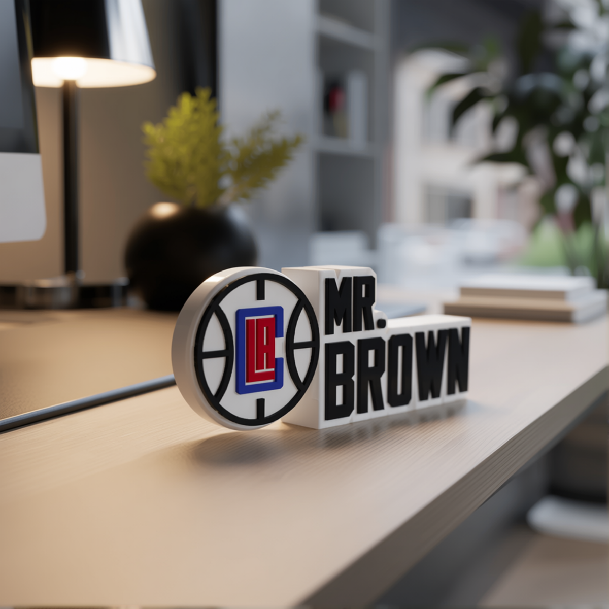 LA Clippers Desk Name Plate