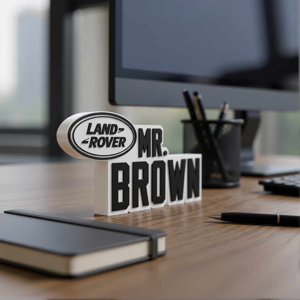 Personalized Land Rover Desk Name Plate