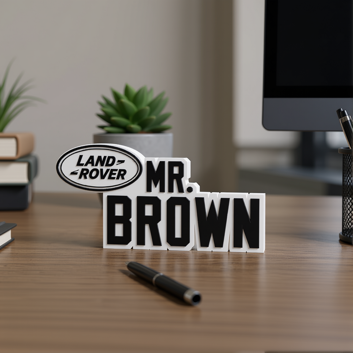 Personalized Land Rover Desk Name Plate