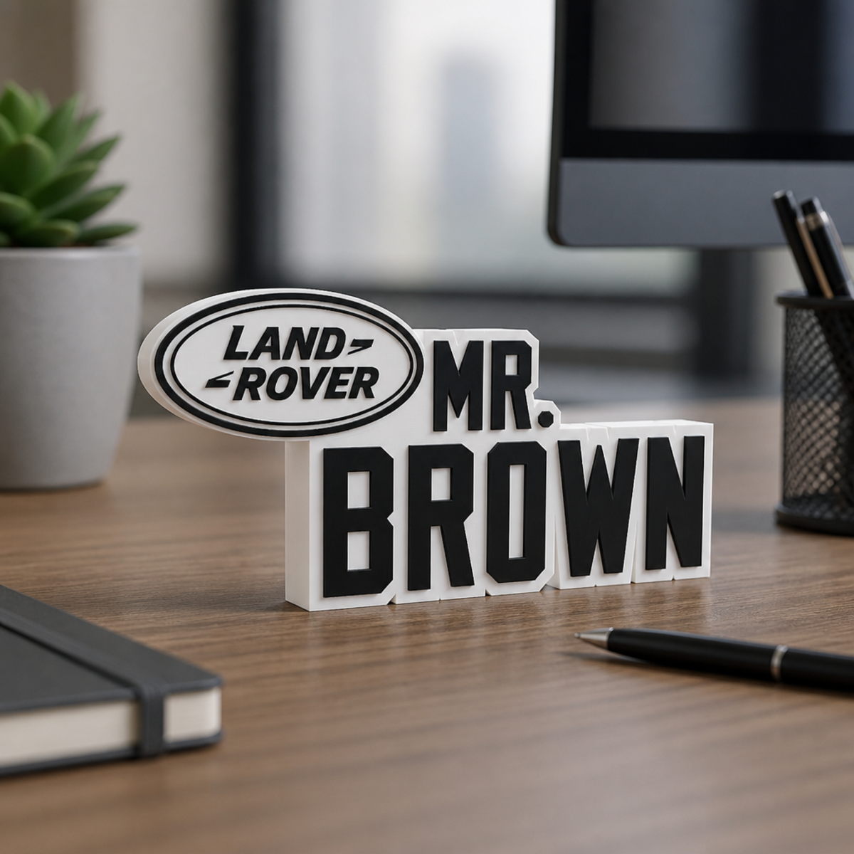 Personalized Land Rover Desk Name Plate