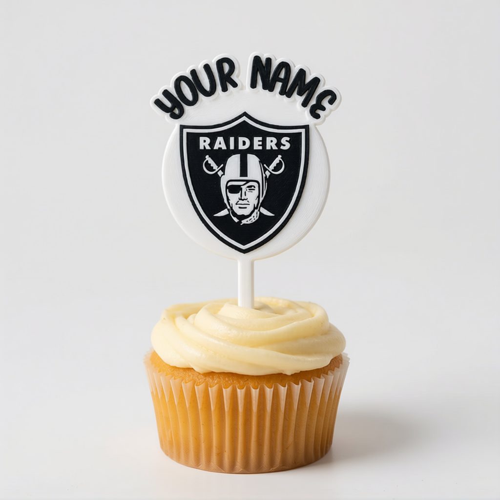 Las Vegas Raiders Cupcake Topper