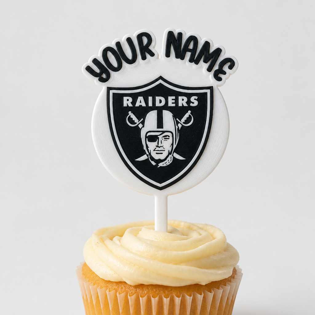 Las Vegas Raiders Cupcake Topper