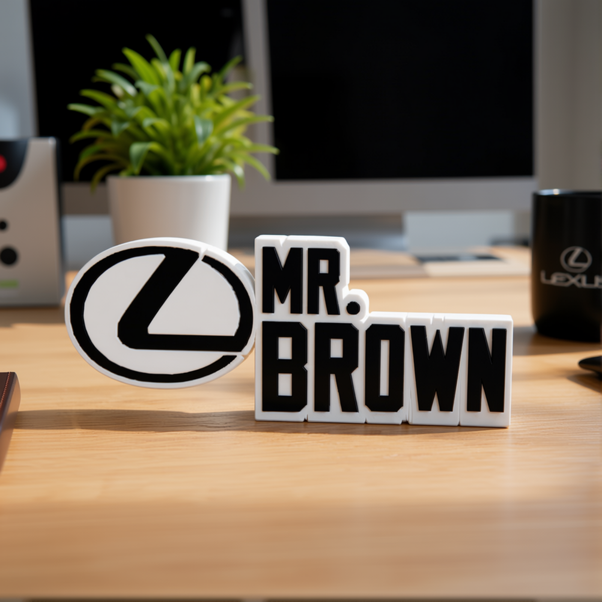 Personalized Lexus Desk Name Plate