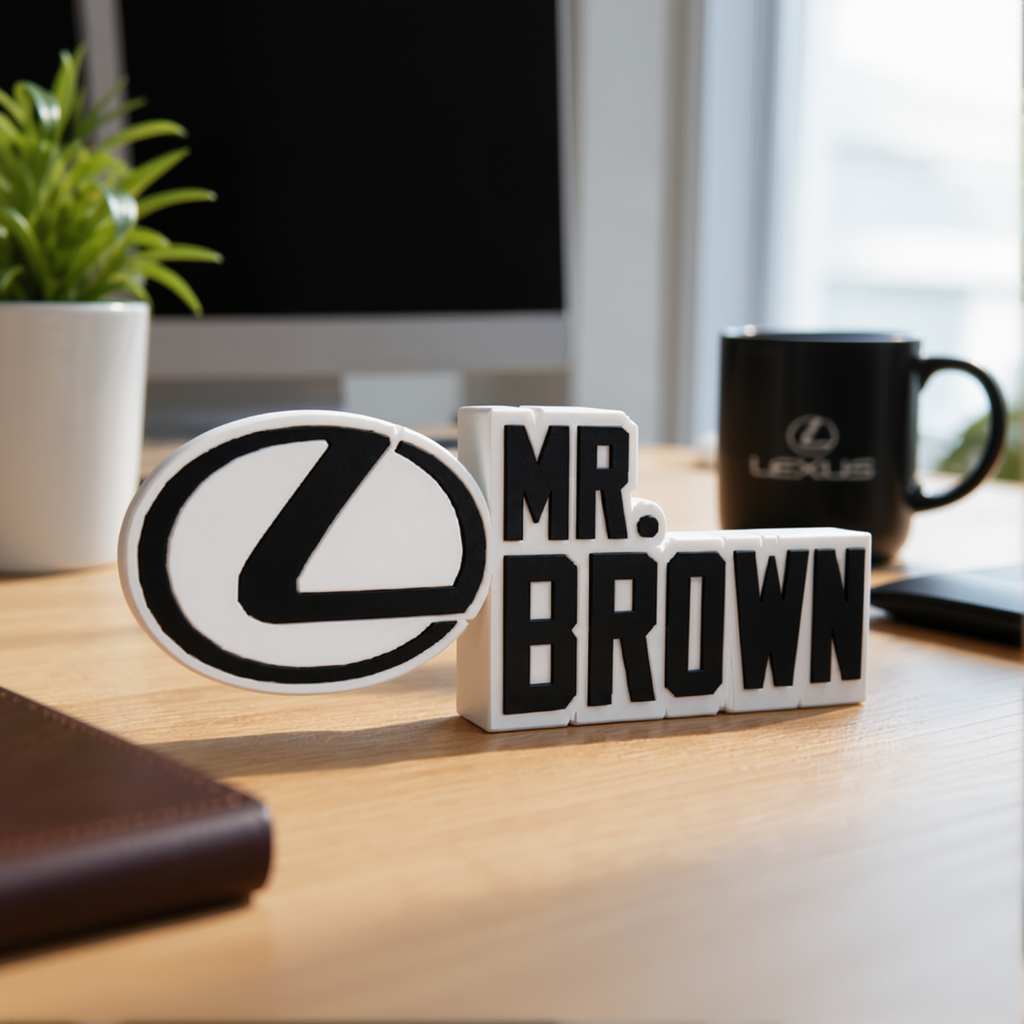 Personalized Lexus Desk Name Plate