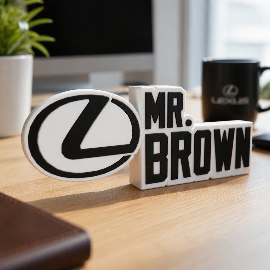 Personalized Lexus Desk Name Plate