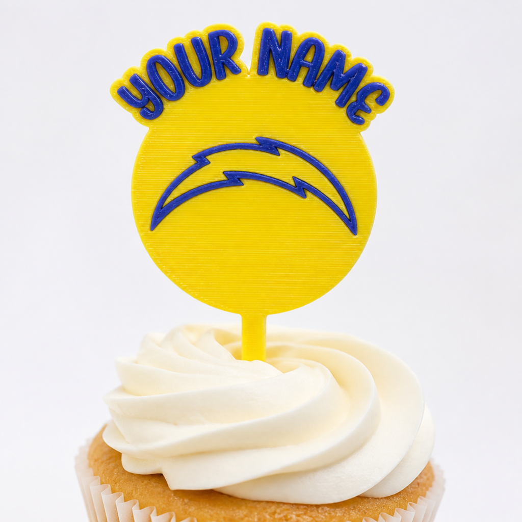 Los Angeles Chargers Cupcake Topper