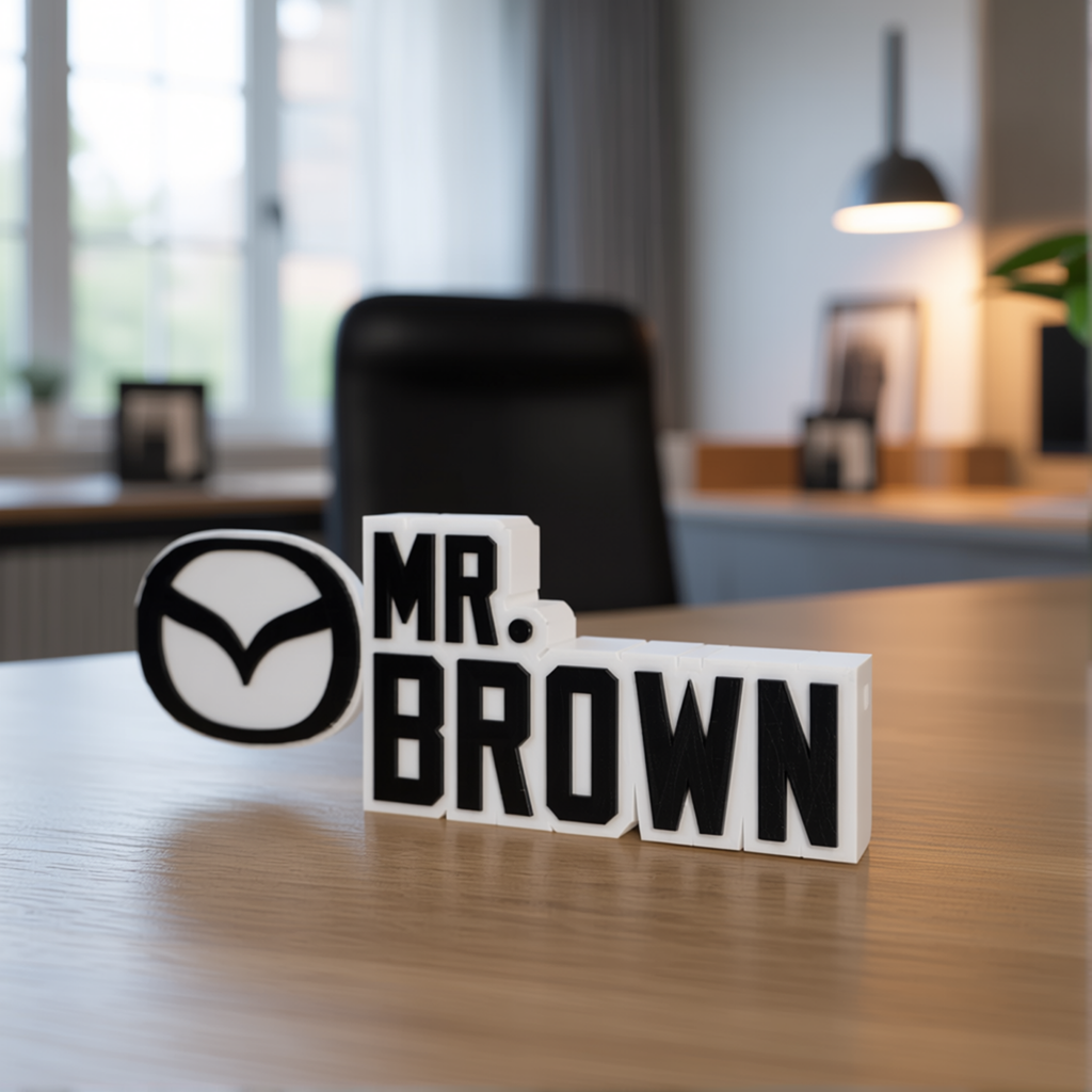Personalized Mazda Desk Name Plate