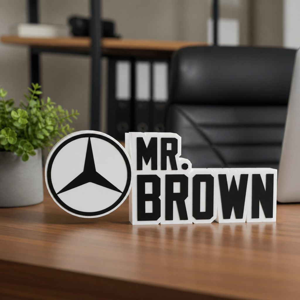Personalized Mercedes-Benz Desk Name Plate