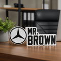Personalized Mercedes-Benz Desk Name Plate