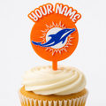 Miami Dolphins Cupcake Topper