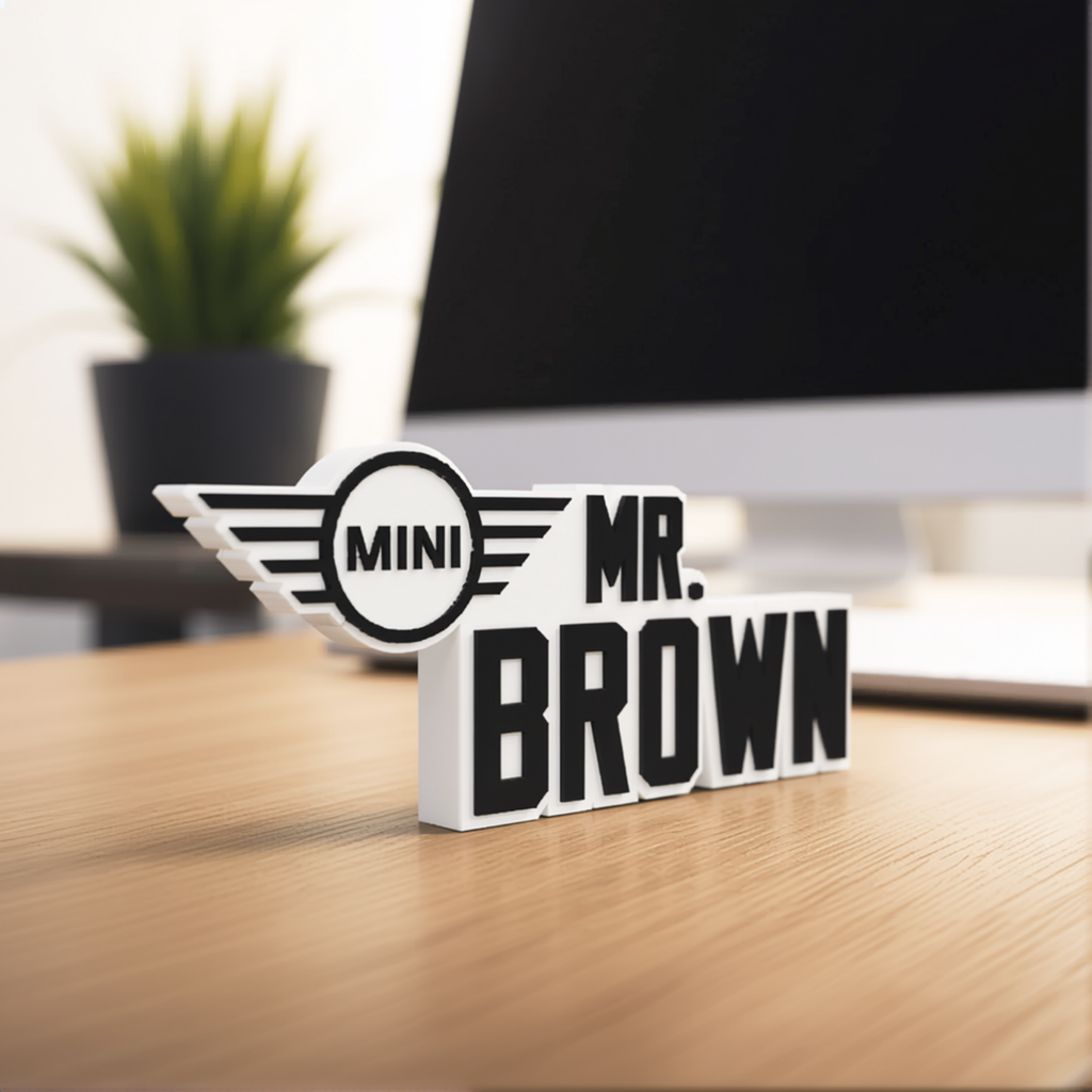 Personalized Mini Desk Name Plate