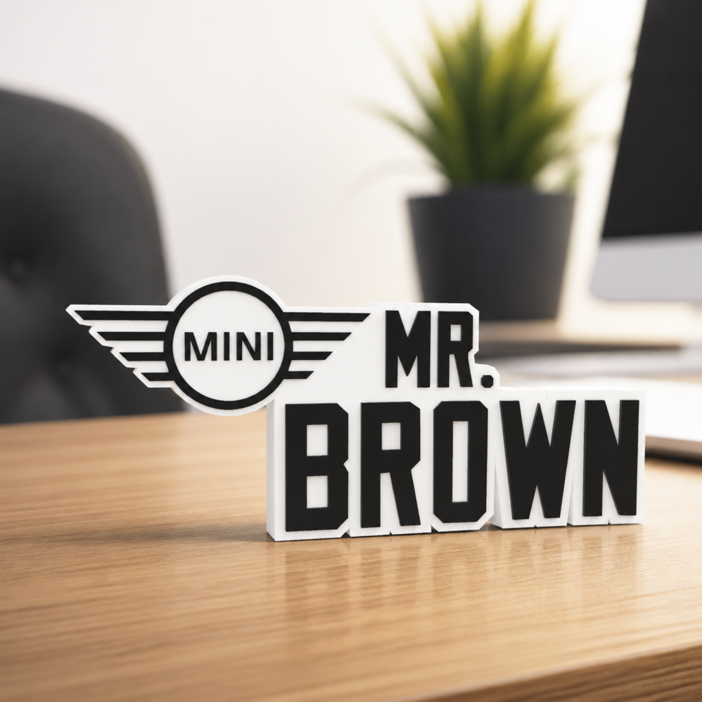 Personalized Mini Desk Name Plate