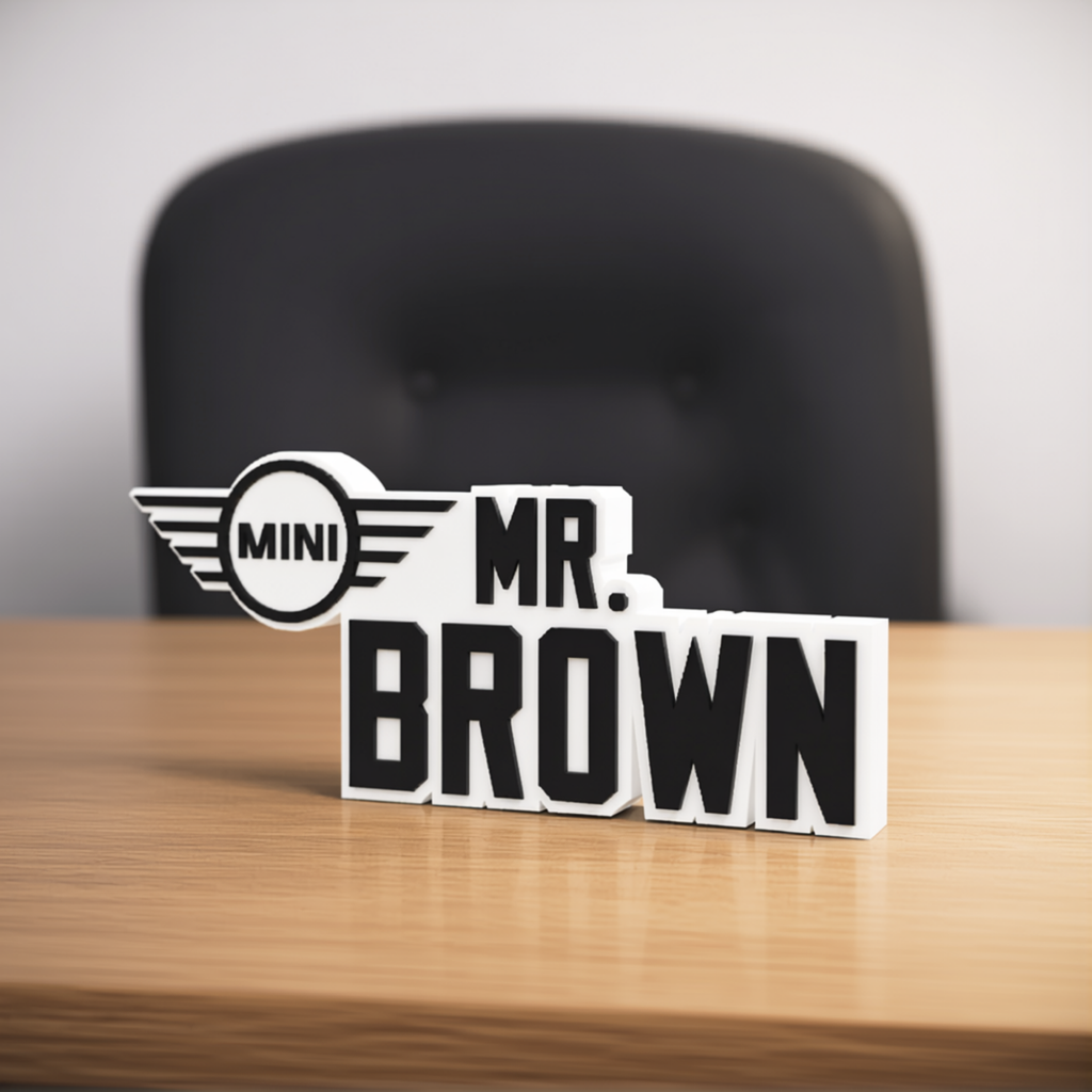 Personalized Mini Desk Name Plate