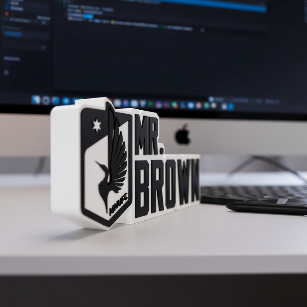 Personalized Minnesota United Soccer Desk Name Plate