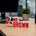 Personalized Mitsubishi Desk Name Plate