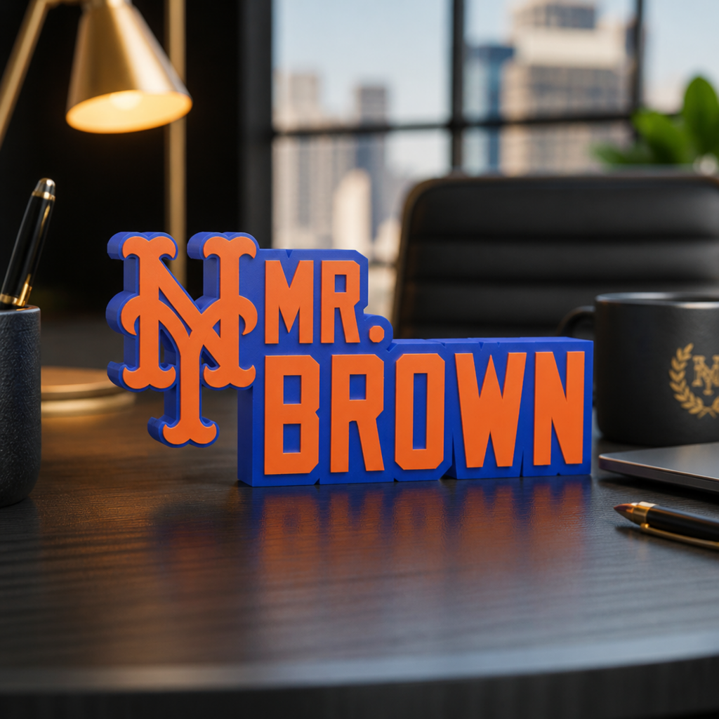 New York Mets Desk Name Plate