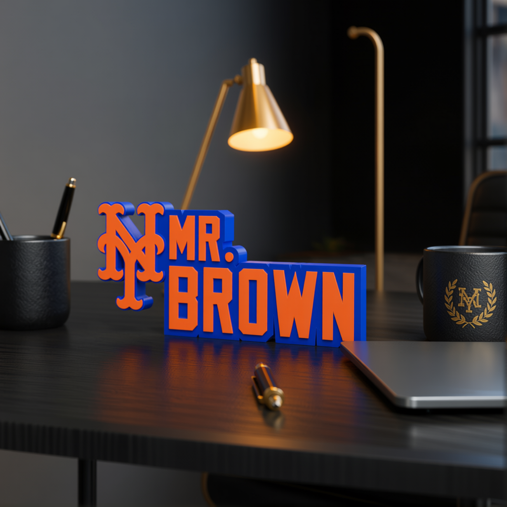New York Mets Desk Name Plate