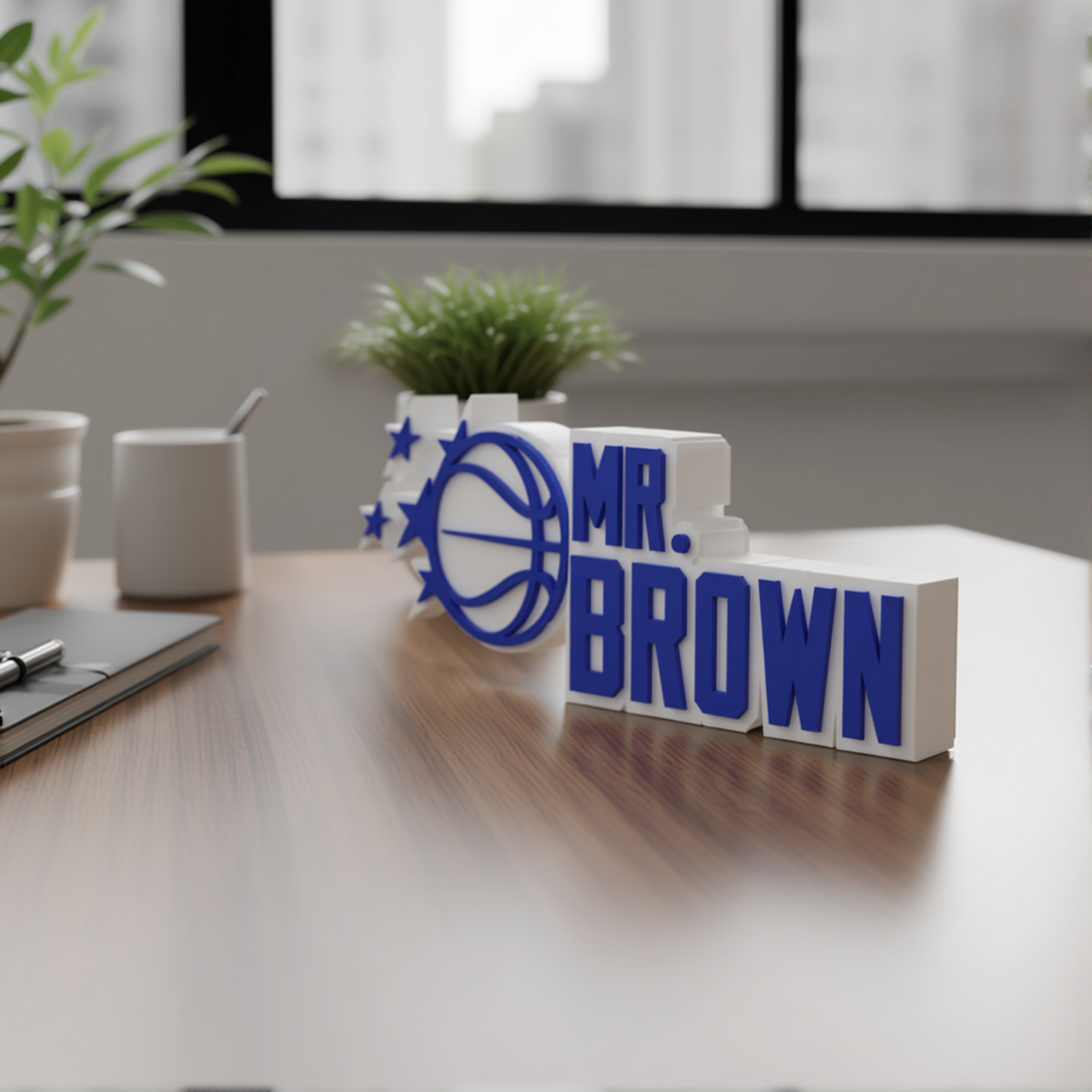 Personalized Orlando Magic Basketball Desk Name Plate