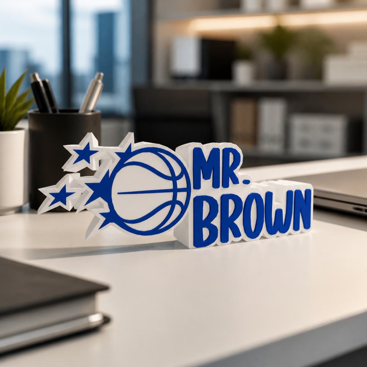 Personalized Orlando Magic Basketball Desk Name Plate