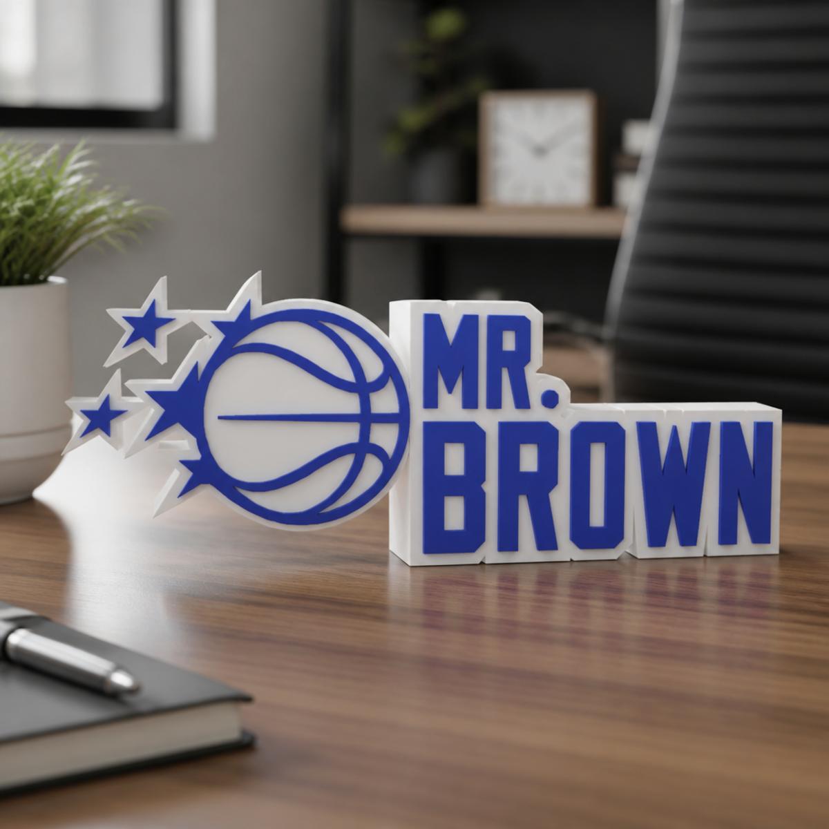 Personalized Orlando Magic Basketball Desk Name Plate